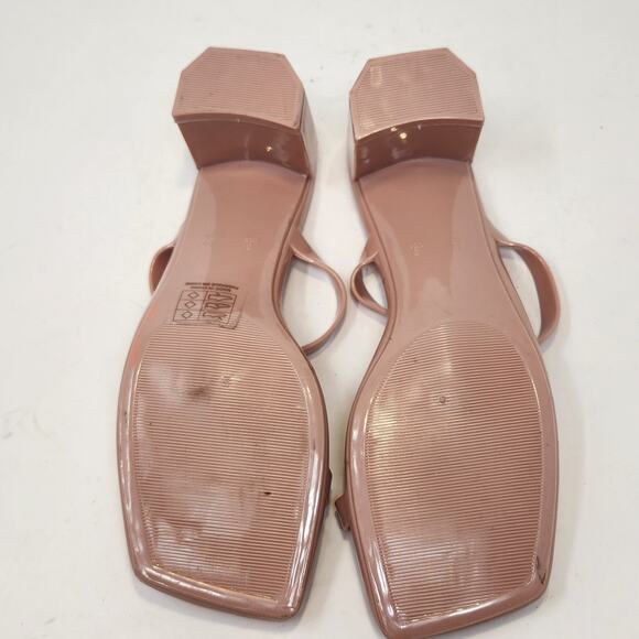 Jeffrey Campbell Jamm 3 Jelly Blush Pink Heeled Sandal Size 38 US 8 Slip On Shoe - Picture 7 of 8